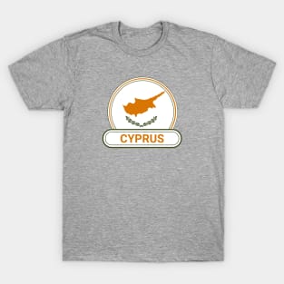 Cyprus Country Badge - Cyprus Flag T-Shirt